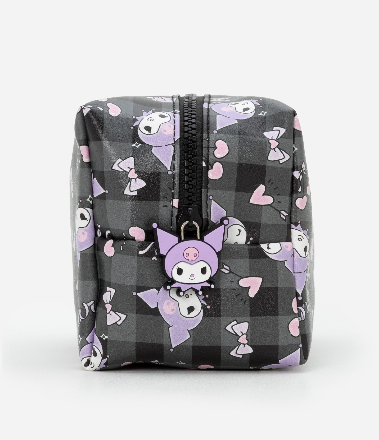 Nécessaire Retangular Media com Estampa Kuromi Preto 4