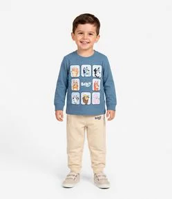 Camiseta Infantil com Estampa Bluey - Tam 2 a 6 Anos