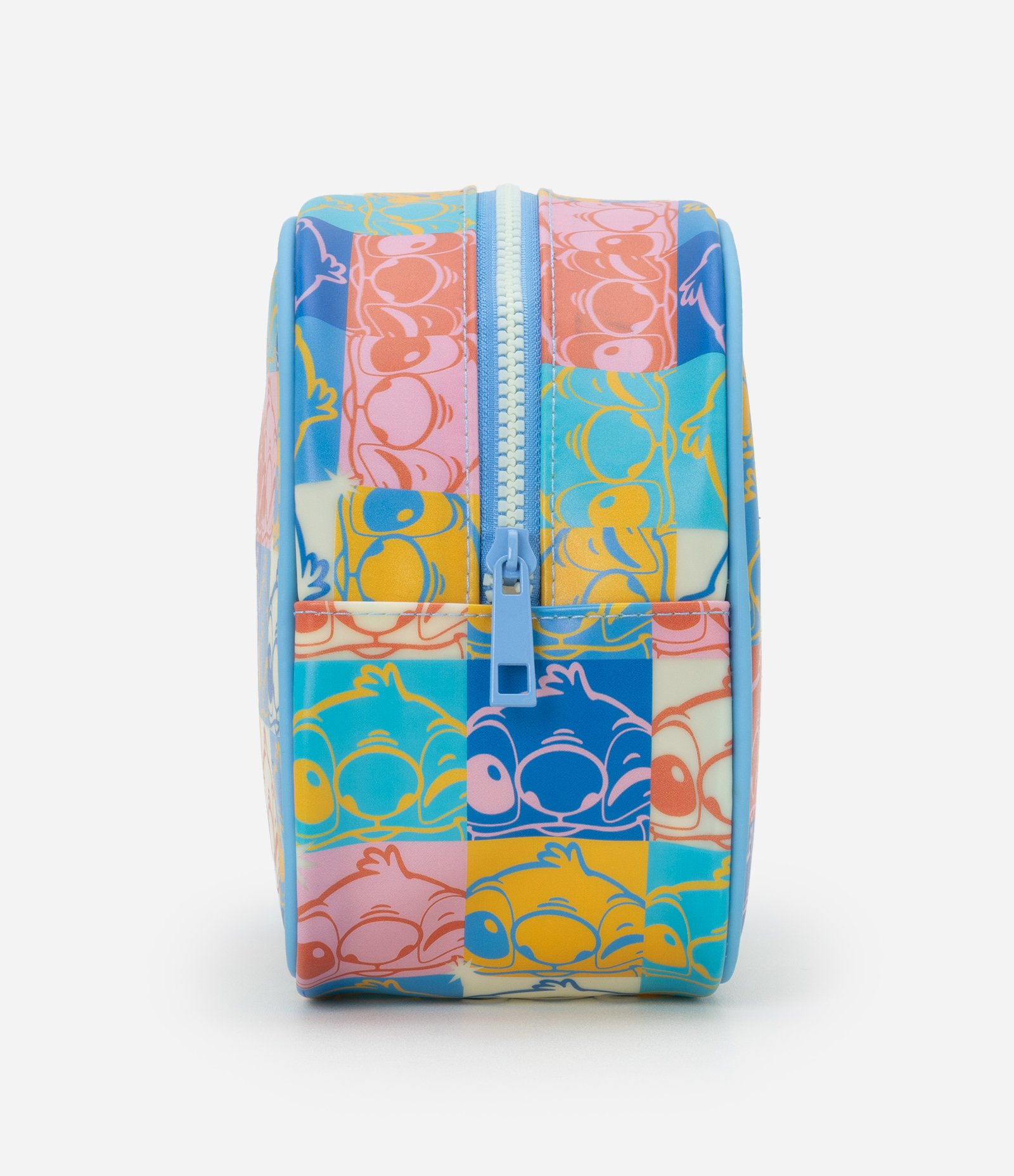 Nécessaire Retangular Grande com Estampa Bloco de Cores do Stitch Multicores 2