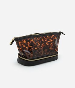 Nécessaire Trapézio com Animal Print Tartaruga
