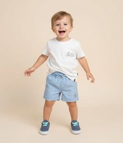 Bermuda de Banho Infantil com Etiqueta Emborrachada - Tam 1 a 5 anos