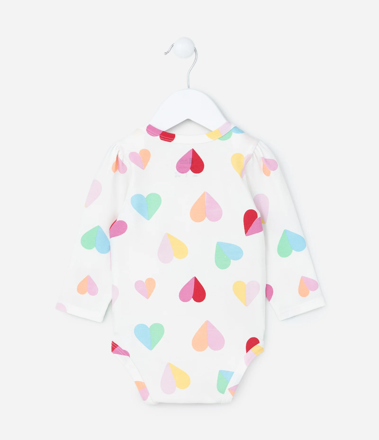 Body Infantil com Estampa Corações - Tam 0 a 24 meses Branco 2