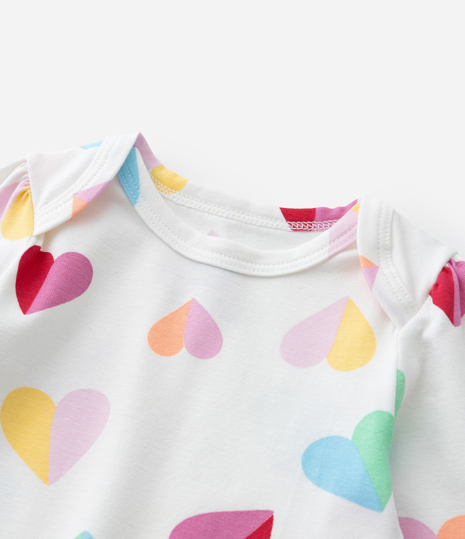 Body Infantil com Estampa Corações - Tam 0 a 24 meses Branco 6
