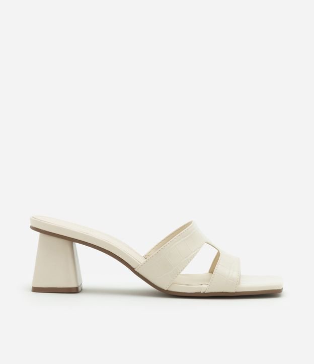 Sandália Mule em Croco com Tira H