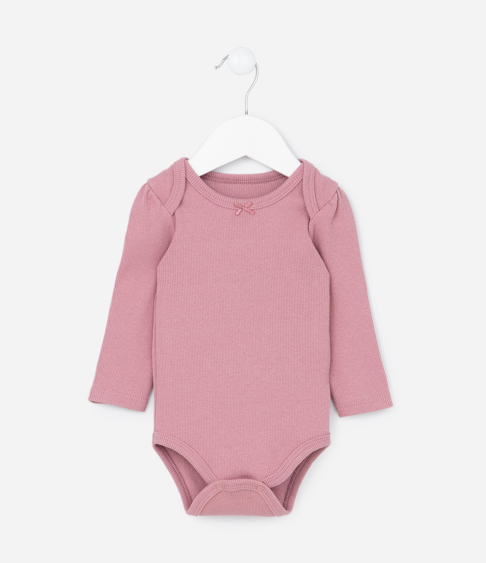 Body Infantil Canelado Básico - Tam RN a 18 meses Rosa 1