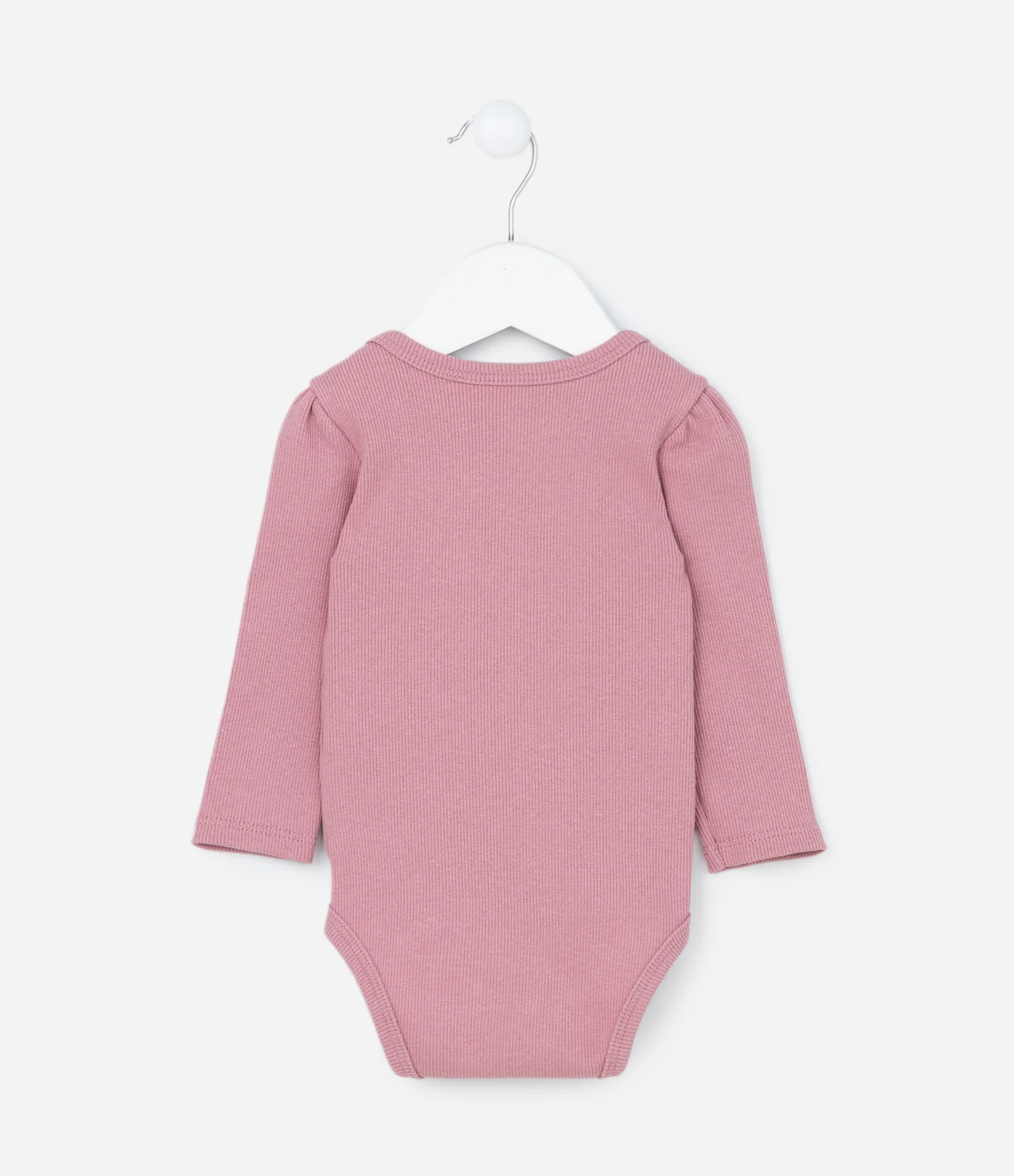 Body Infantil Canelado Básico - Tam RN a 18 meses Rosa 2