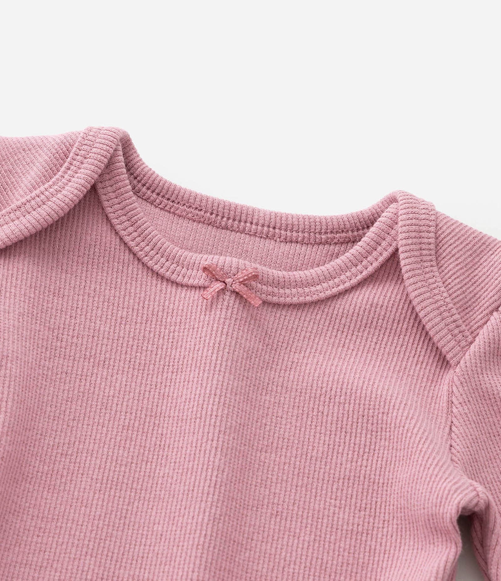 Body Infantil Canelado Básico - Tam RN a 18 meses Rosa 6