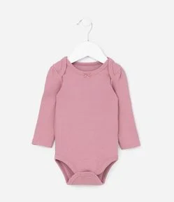Body Infantil Canelado Básico - Tam RN a 18 meses