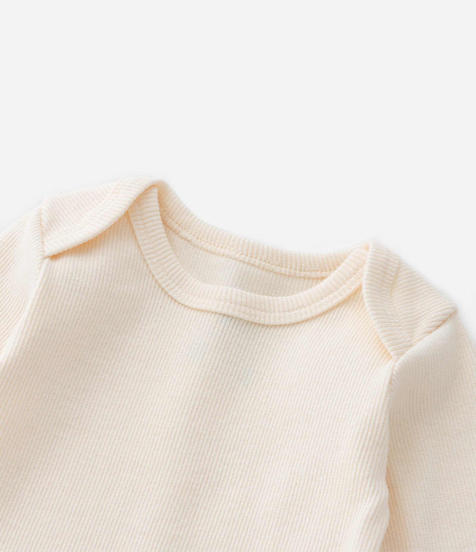 Body Infantil Básico com Textura Canelada - Tam RN a 18 meses Bege 6