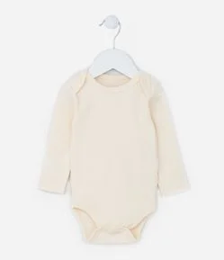 Body Infantil Básico com Textura Canelada - Tam RN a 18 meses