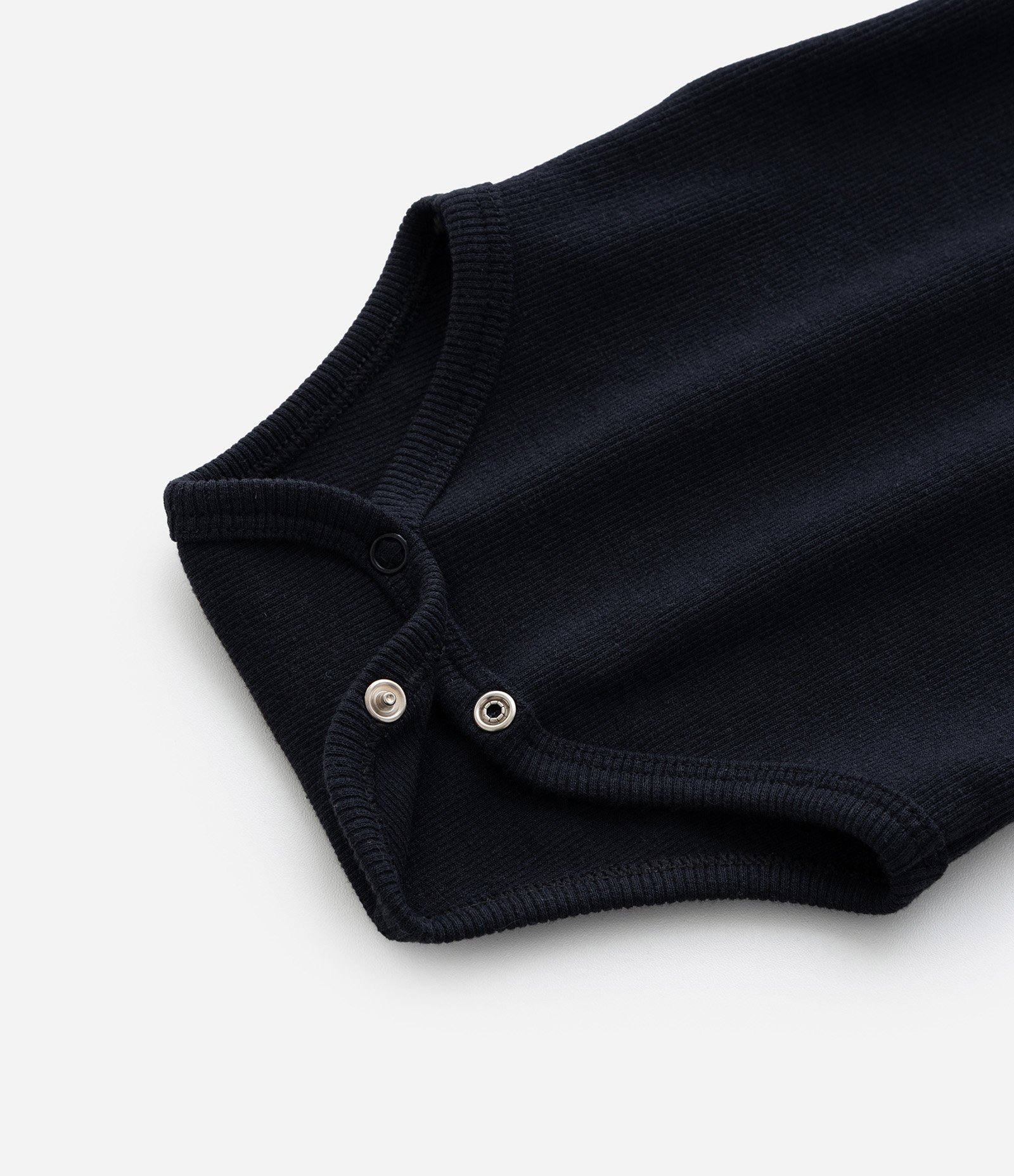 Body Infantil Básico com Textura Canelada - Tam RN a 18 meses Preto 4