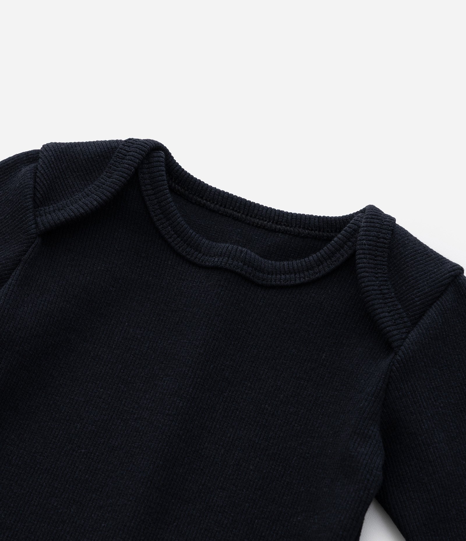 Body Infantil Básico com Textura Canelada - Tam RN a 18 meses Preto 6