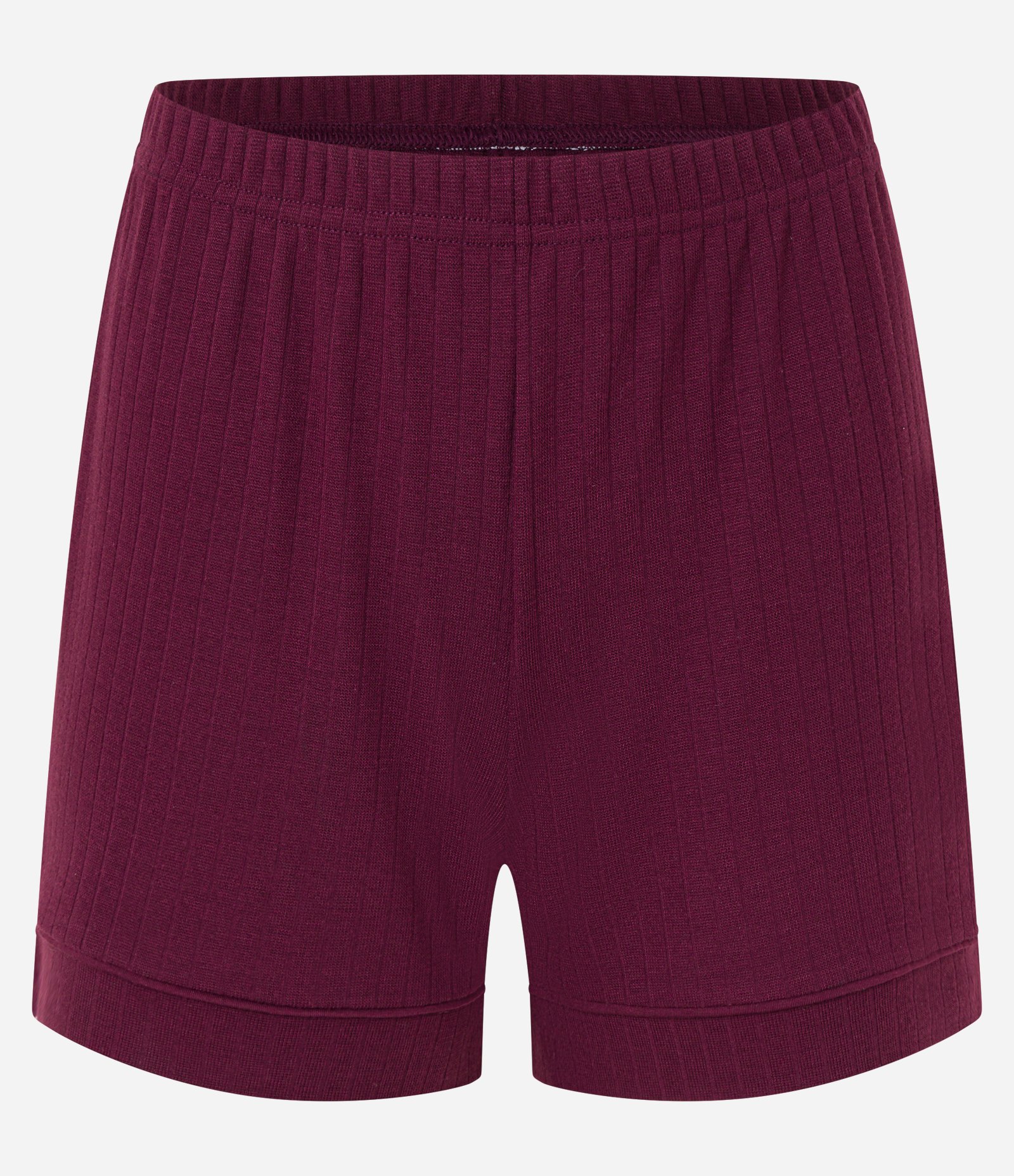 Pijama Short Doll em Ribana com Abotoamento na Blusa Vinho 6