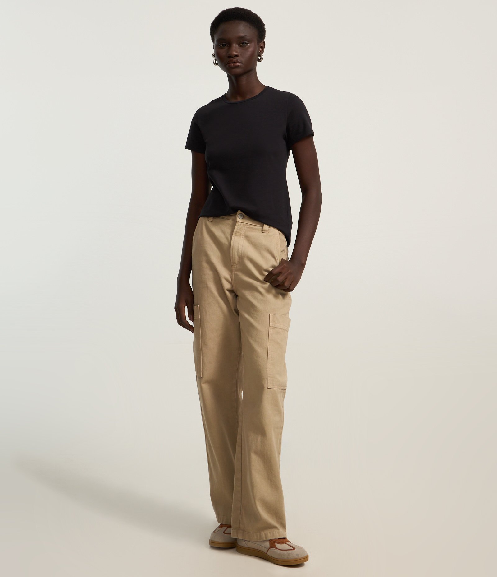 Blusa em Algodão Spandex com Manga Curta Preto 2