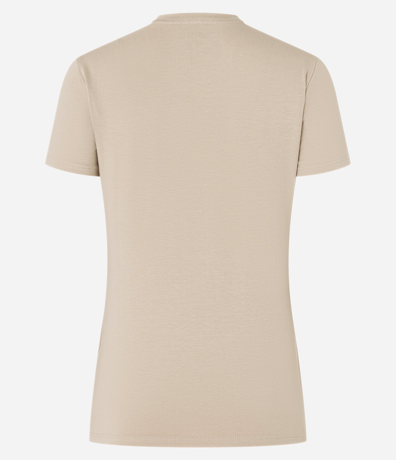 Blusa em Algodão Spandex com Manga Curta Bege 5