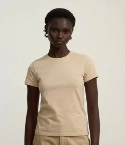 Blusa em Algodão Spandex com Manga Curta