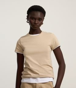 Blusa em Algodão Spandex com Manga Curta