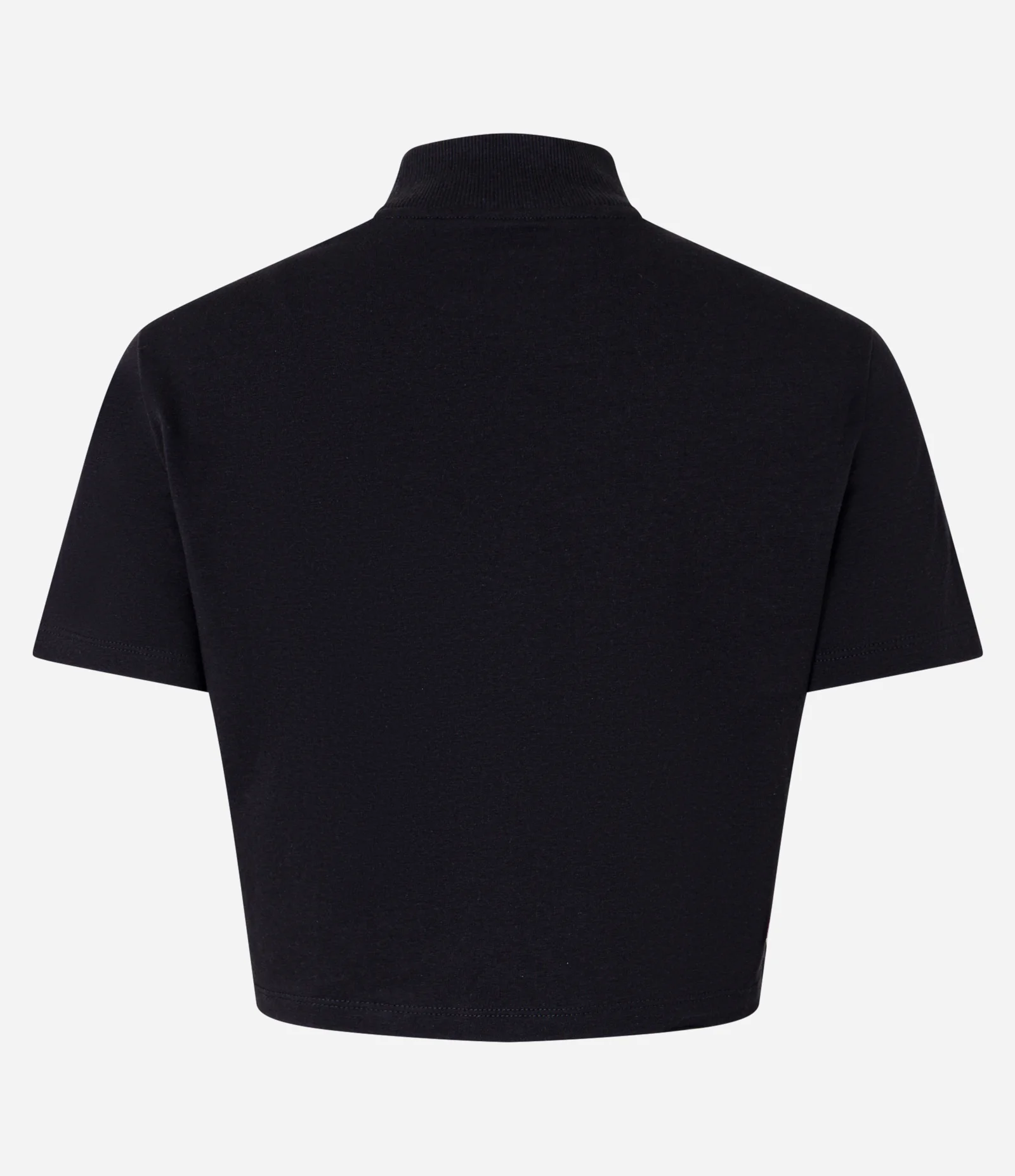 Blusa T-Shirt Cropped em Algodão Peruano com Gola Altinha Preto 7