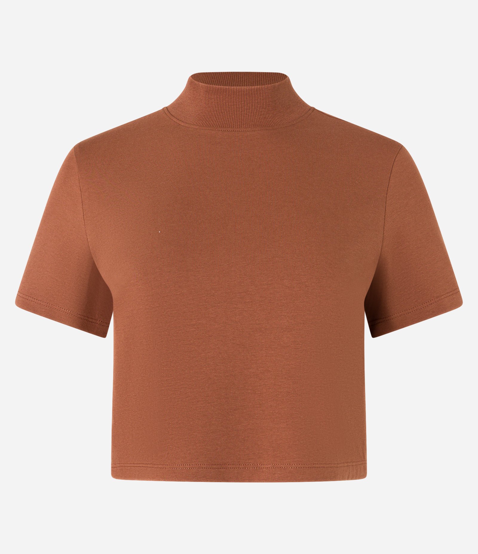 Blusa T-Shirt Cropped em Algodão Peruano com Gola Altinha 4