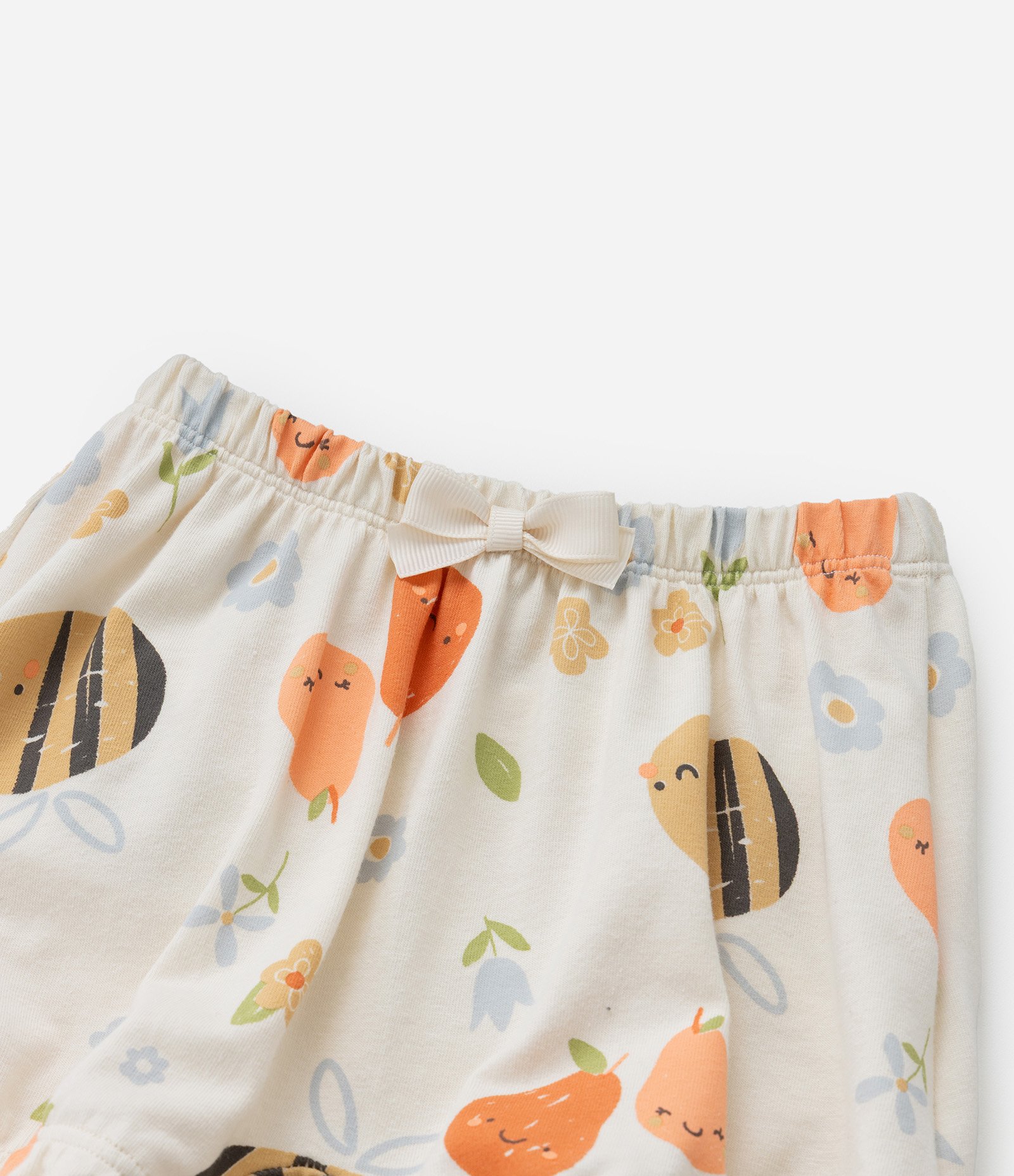 Conjunto Infantil com Estampa de Abelhinhas - Tam 0 a 18 meses Azul/Bege 7