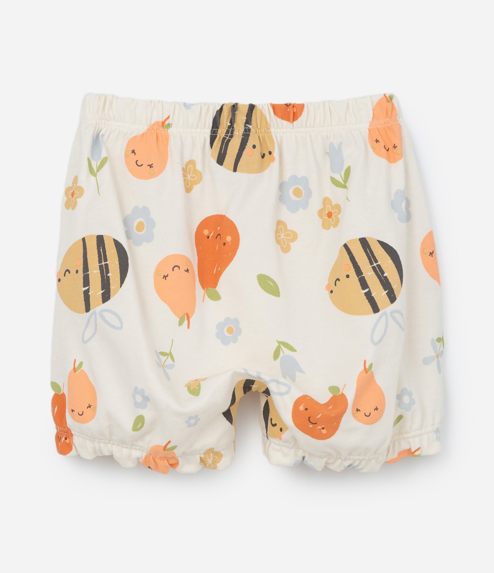 Conjunto Infantil com Estampa de Abelhinhas - Tam 0 a 18 meses Azul/Bege 10
