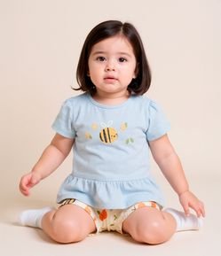 Conjunto Infantil com Estampa de Abelhinhas - Tam 0 a 18 meses