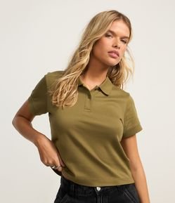 Blusa com Gola Polo em Algodão Peruano