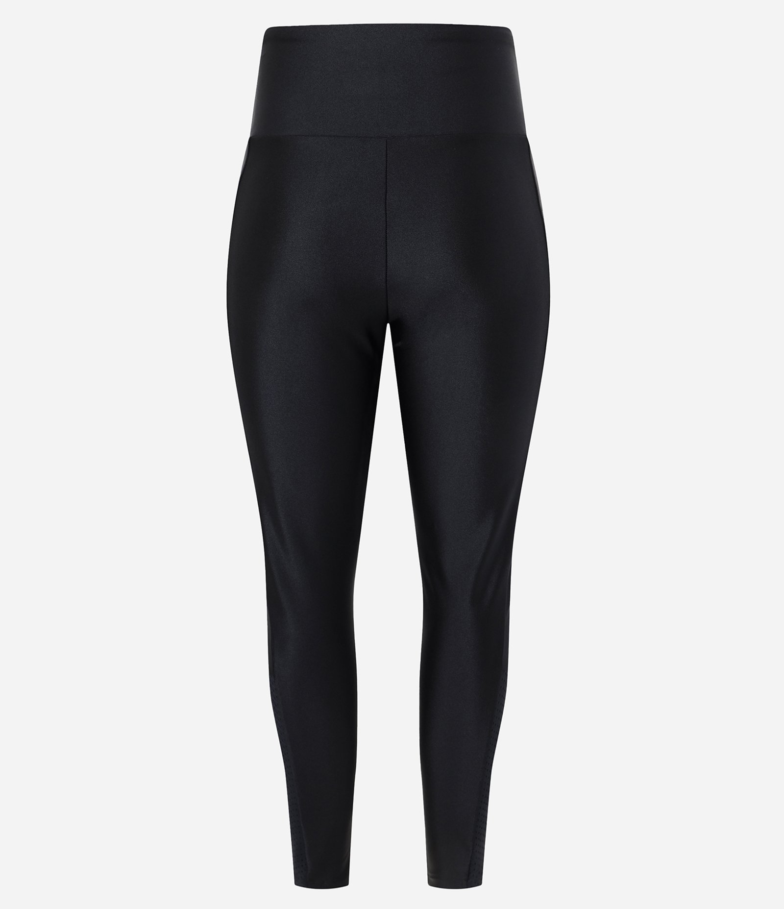 Calça Legging Esportiva em Microfibra com Recorte Texturizado Preto 7
