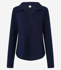 Camisa em Viscose com Abotoamento Frontal