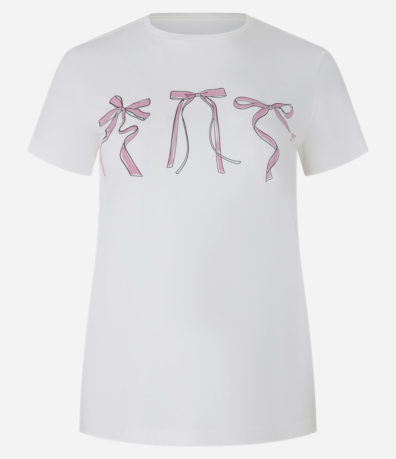 Blusa Baby Look com Estampa de Lacinhos Branco 3