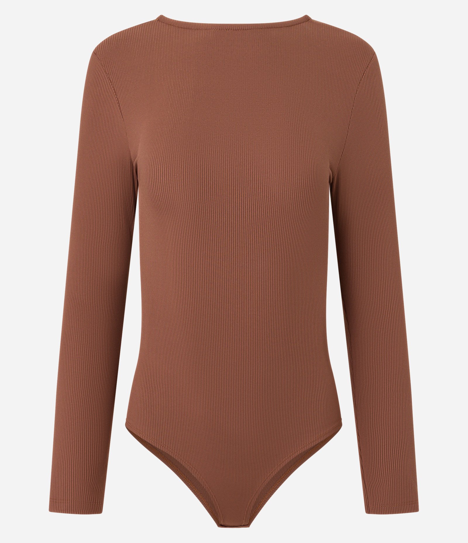 Body Texturizado em Microfibra com Tiras Torcidas nas Costas Marrom 8