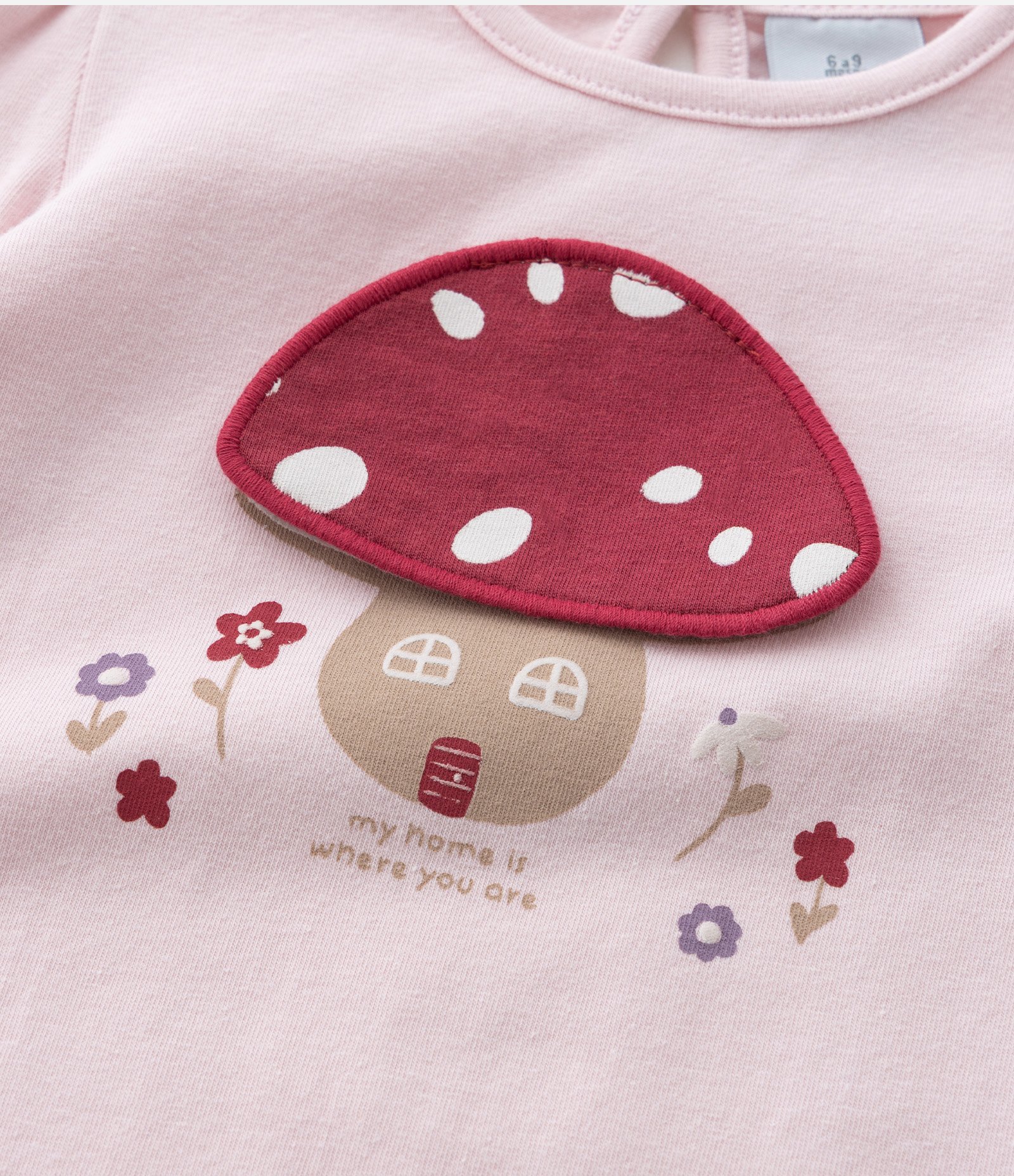 Body Infantil com Estampa Interativa Cogumelo - Tam  0 a 18 meses Rosa 5