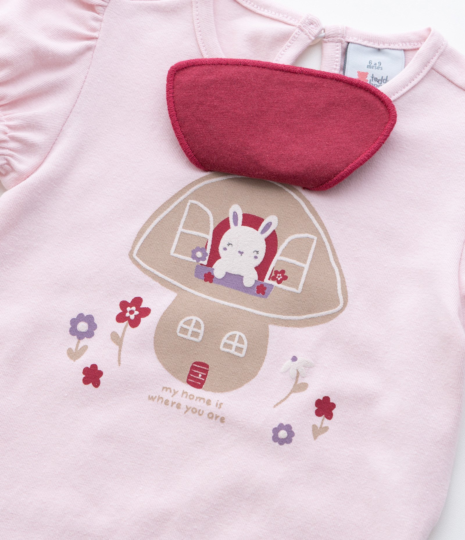 Body Infantil com Estampa Interativa Cogumelo - Tam  0 a 18 meses Rosa 7