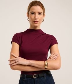 Blusa em Viscose Seamless com Golinha Alta