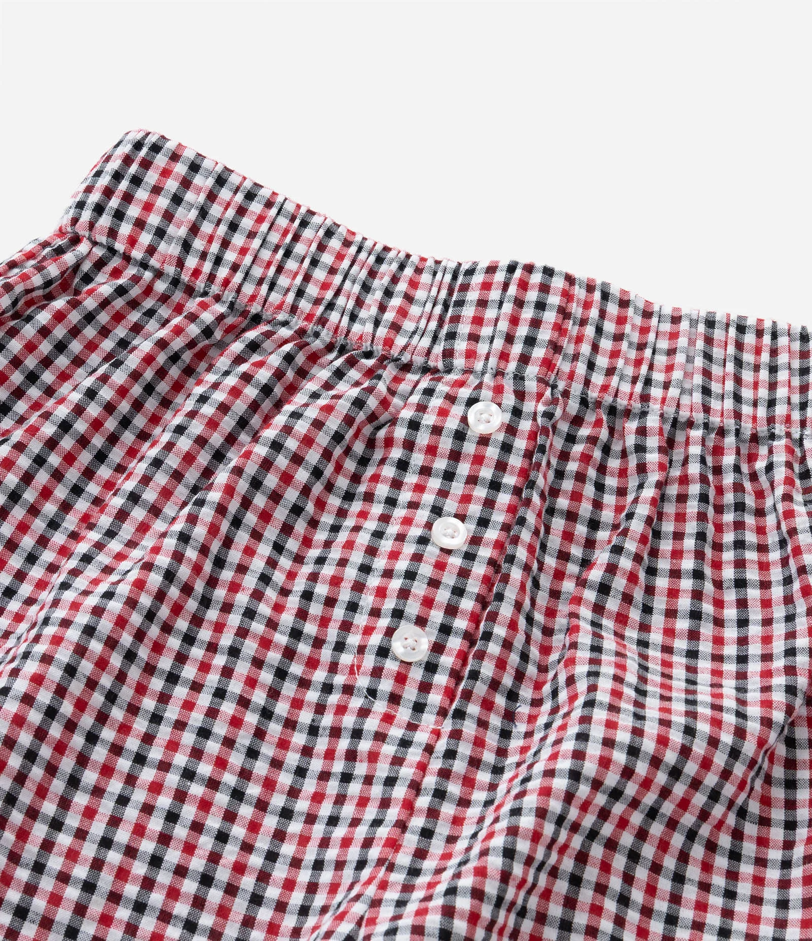 Short Inafntil com Rendinha e Estampa Xadrez - Tam 5 a 14 Anos Vermelho 5