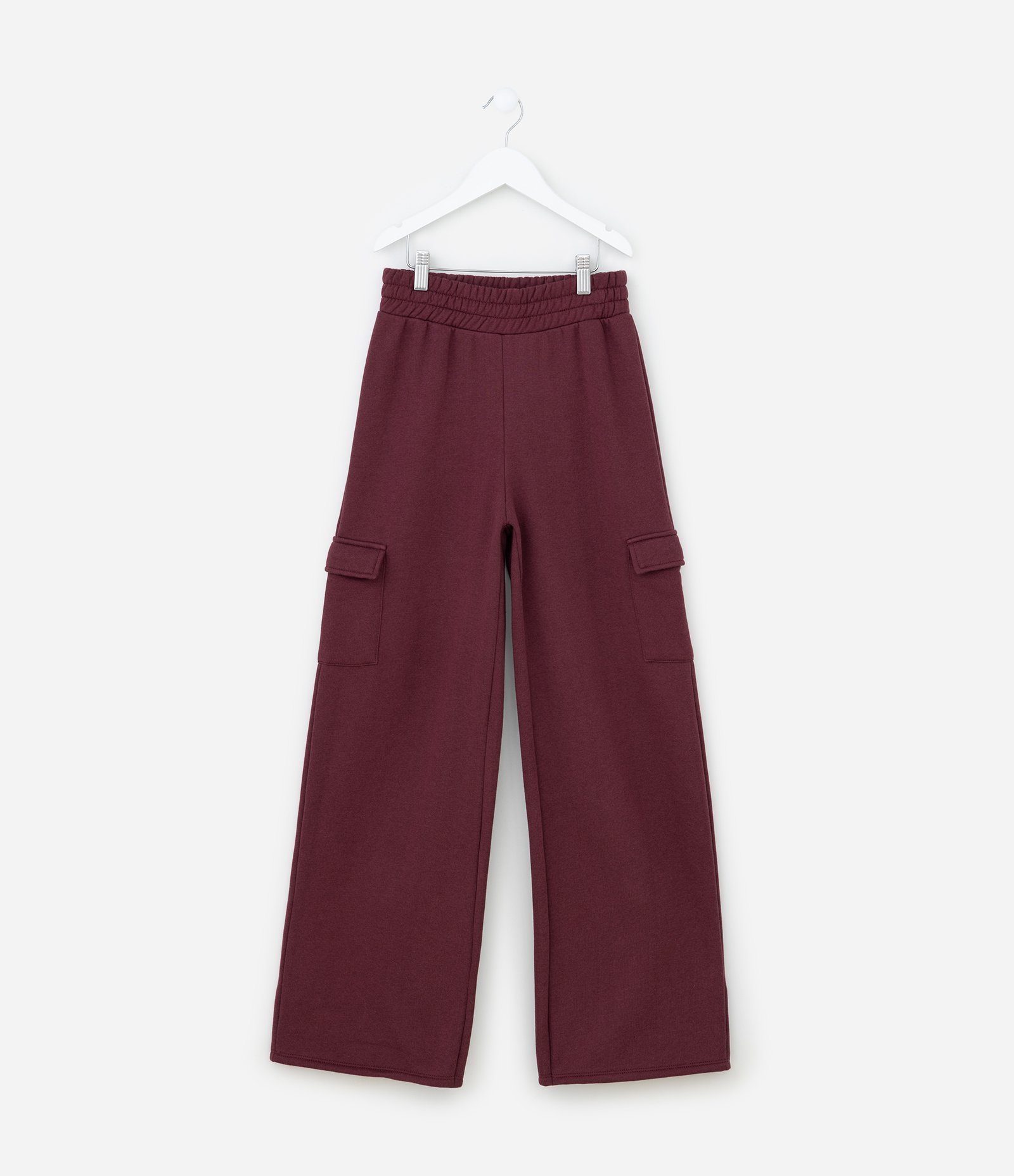 Calça Moletom Infantil Cargo - Tam 5 a 14 anos Vermelho Bordô 1