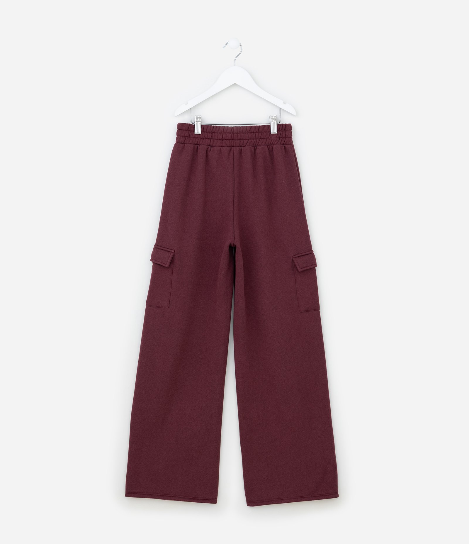 Calça Moletom Infantil Cargo - Tam 5 a 14 anos Vermelho Bordô 2