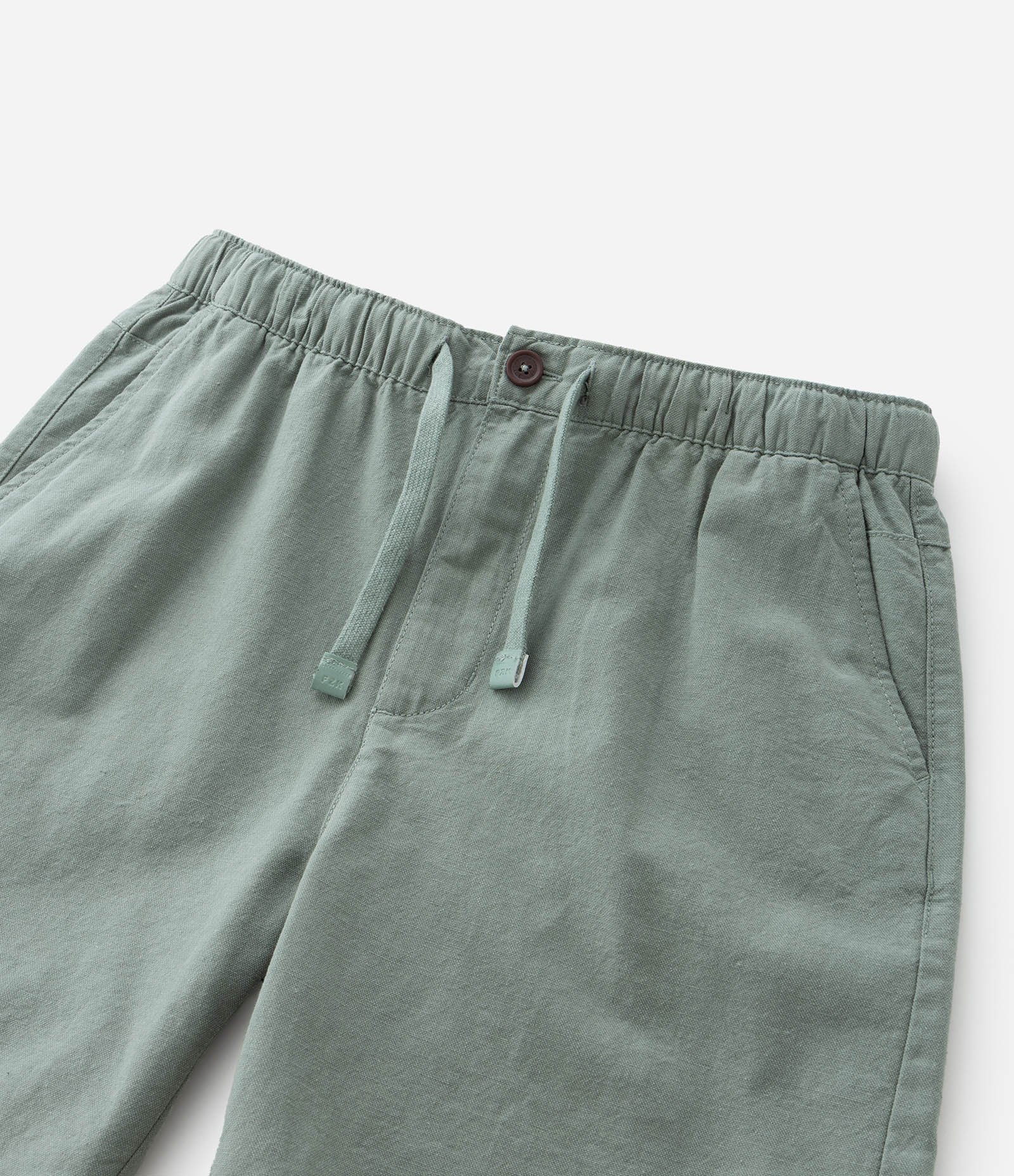 Bermuda Infantil em Algodão e Linho com Cós Elástico - Tam 5 a 14 anos Verde 5