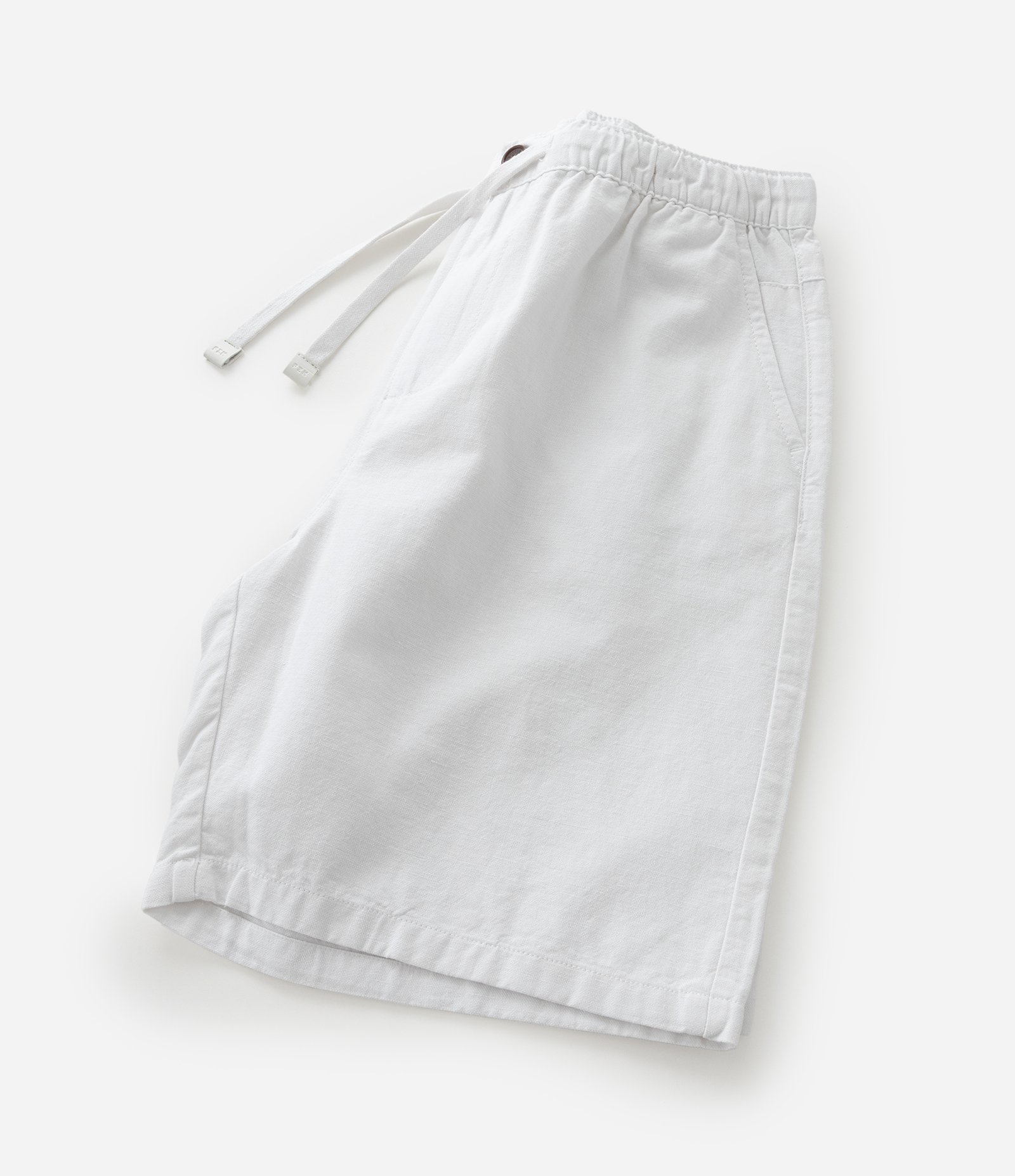 Bermuda Infantil em Algodão e Linho com Cós Elástico - Tam 5 a 14 anos Branco 4