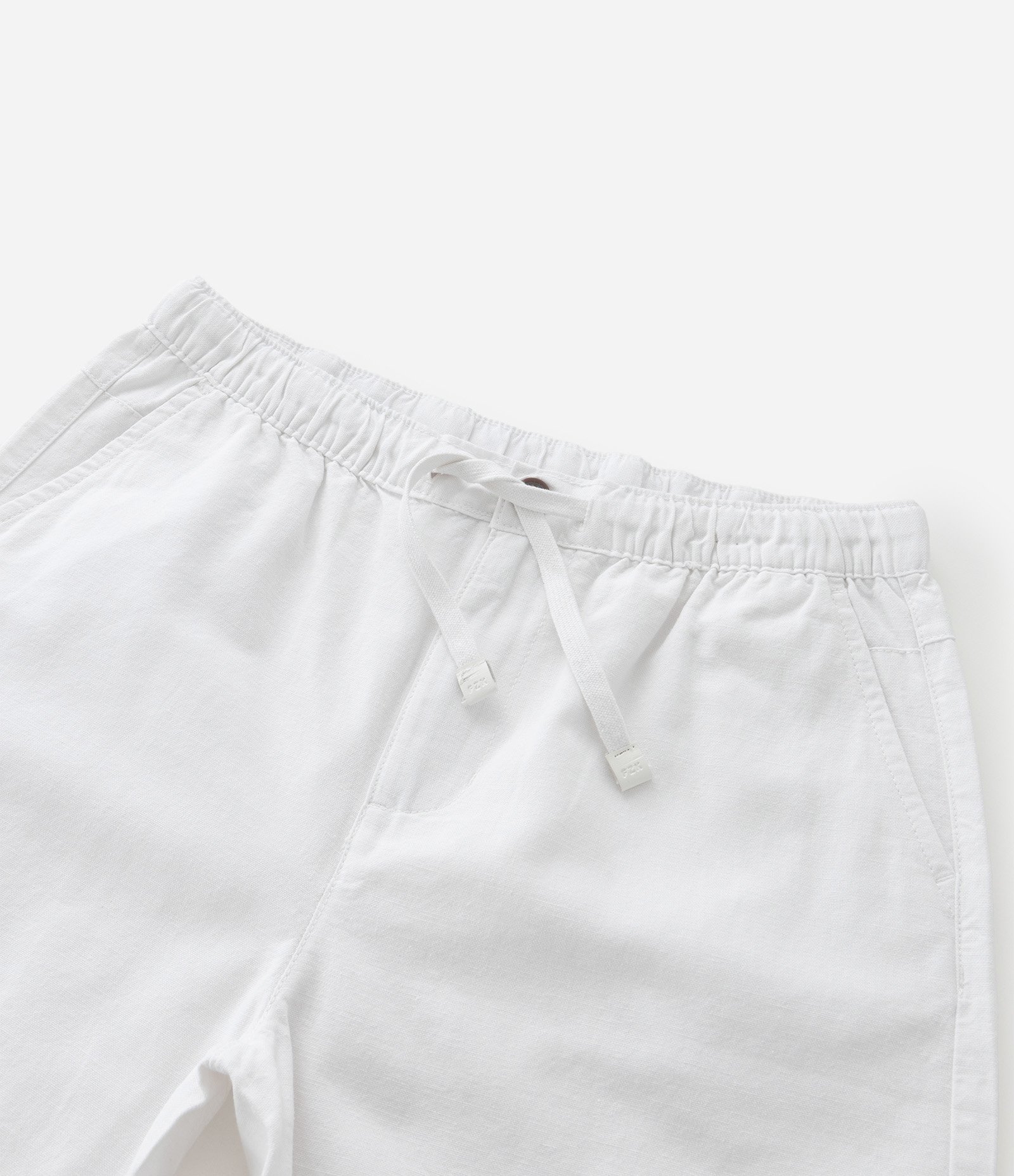 Bermuda Infantil em Algodão e Linho com Cós Elástico - Tam 5 a 14 anos Branco 7