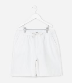 Bermuda Infantil em Algodão e Linho com Cós Elástico - Tam 5 a 14 anos