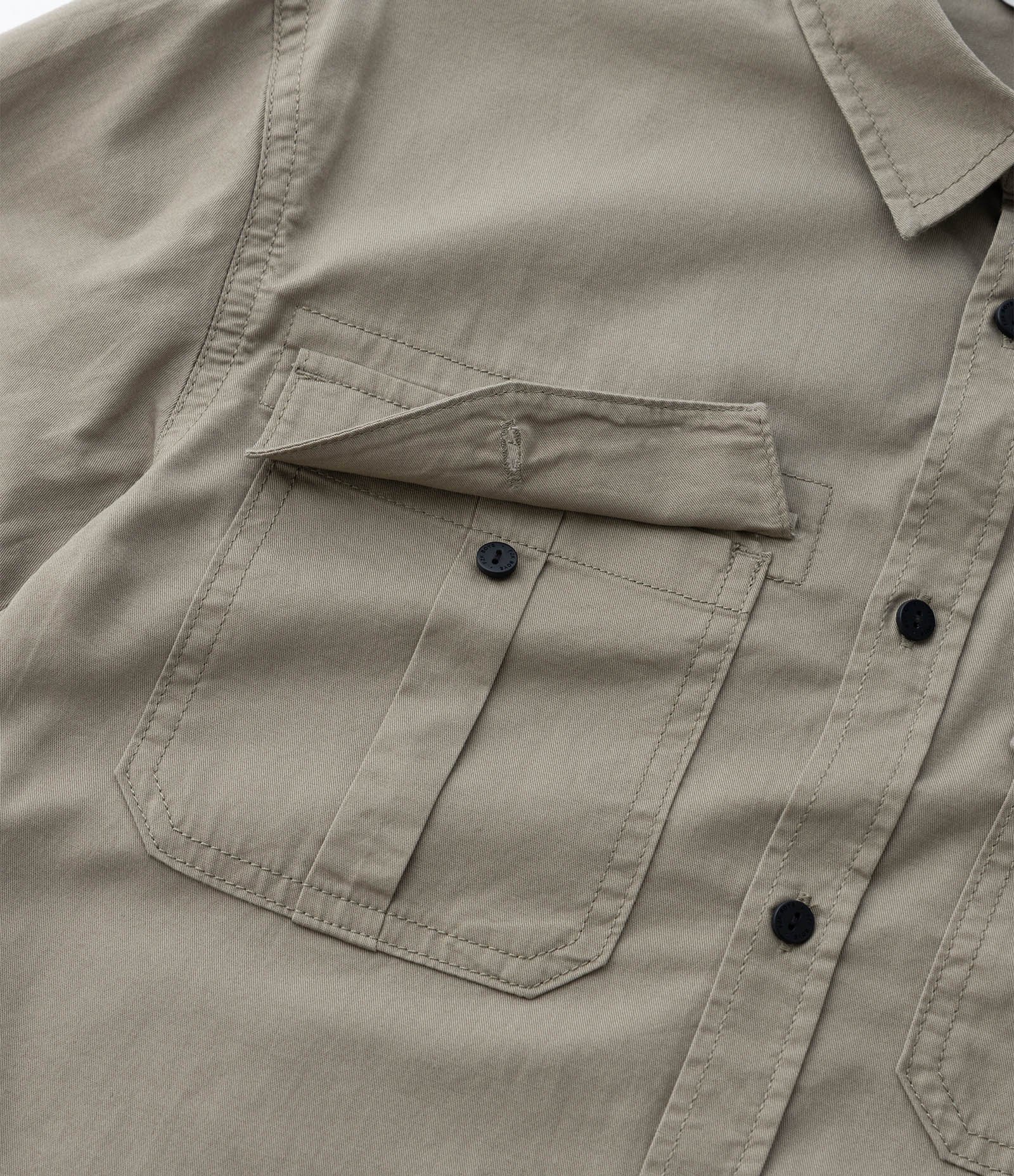 Camisa Infantil em Sarja com Bolsinhos - Tam 5 a 14 Anos Verde 6