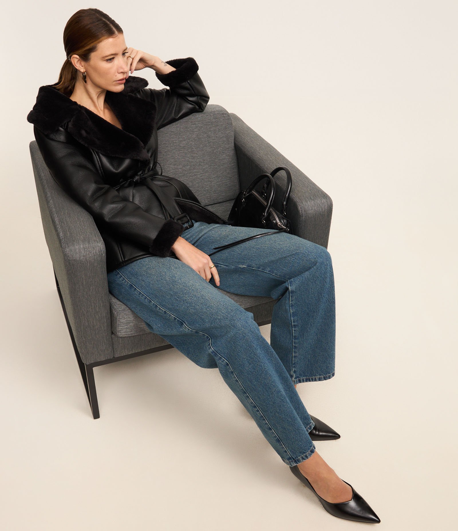 Calça Baggy em Jeans Dirty com Bolso Faca Azul 9