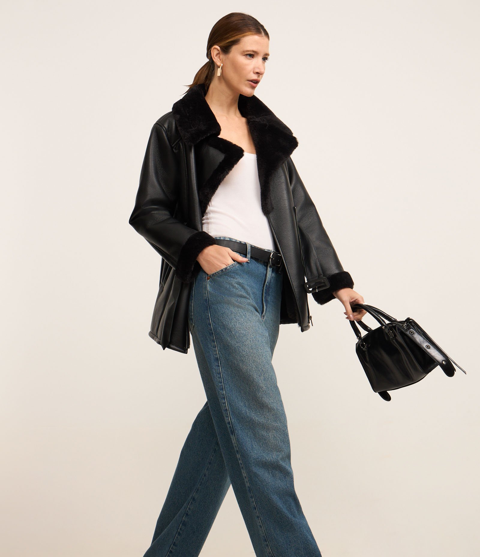 Calça Baggy em Jeans Dirty com Bolso Faca Azul 7