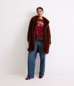 Calça Baggy em Jeans Dirty com Bolso Faca