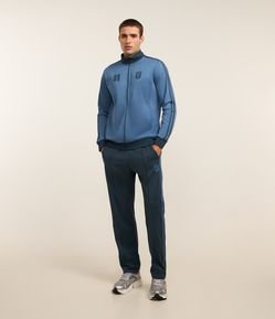 Calça Esportiva com Estampa Localizada e Bolsos