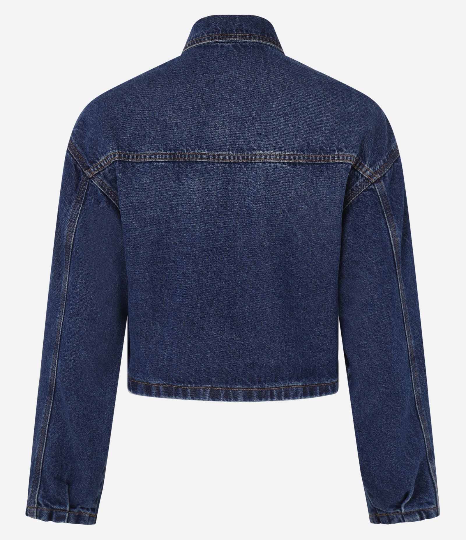 Jaqueta Jeans com Abotoamento e Bolso Western Azul 7