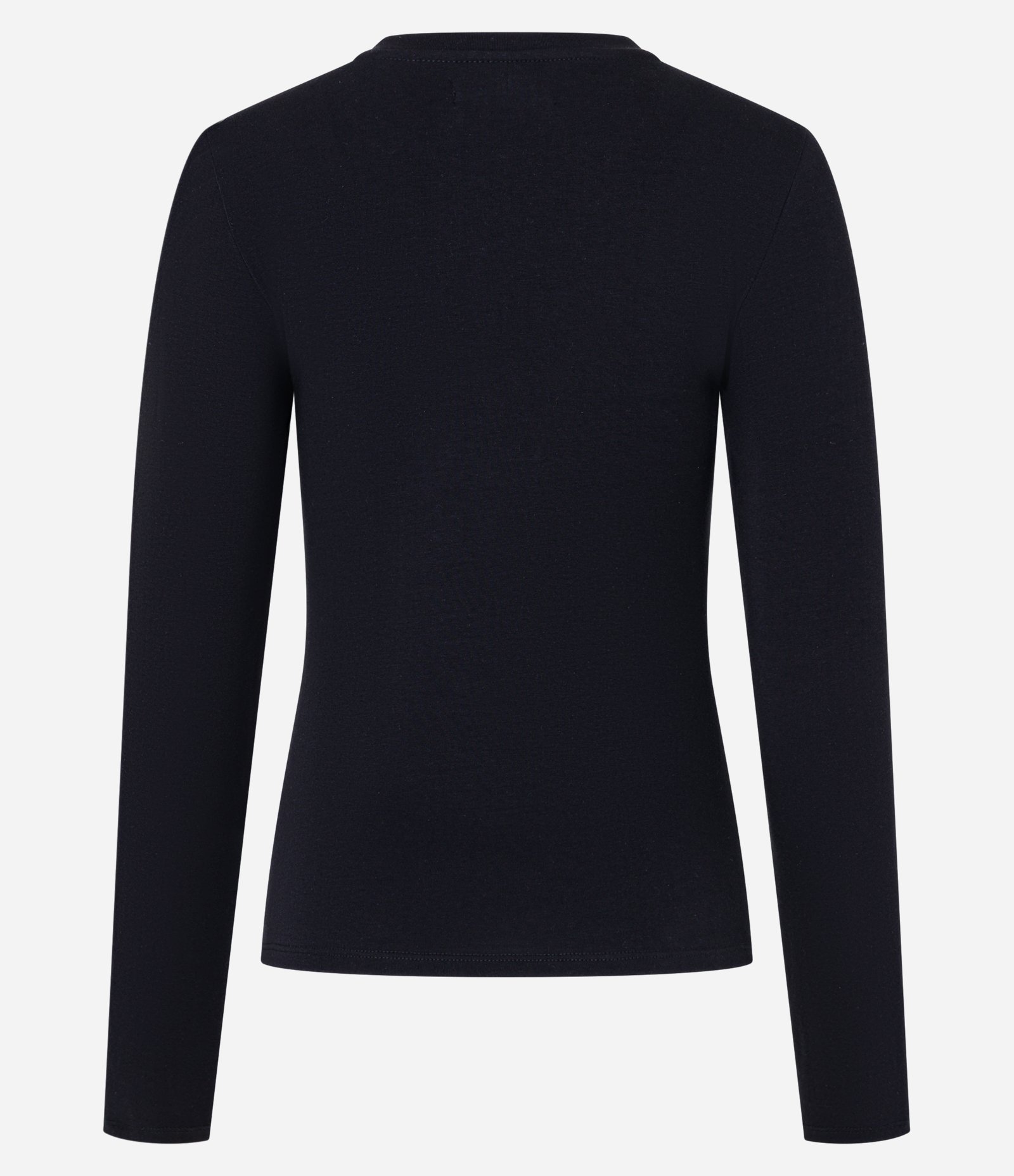 Blusa em Algodão com Gola Redonda Preto 6