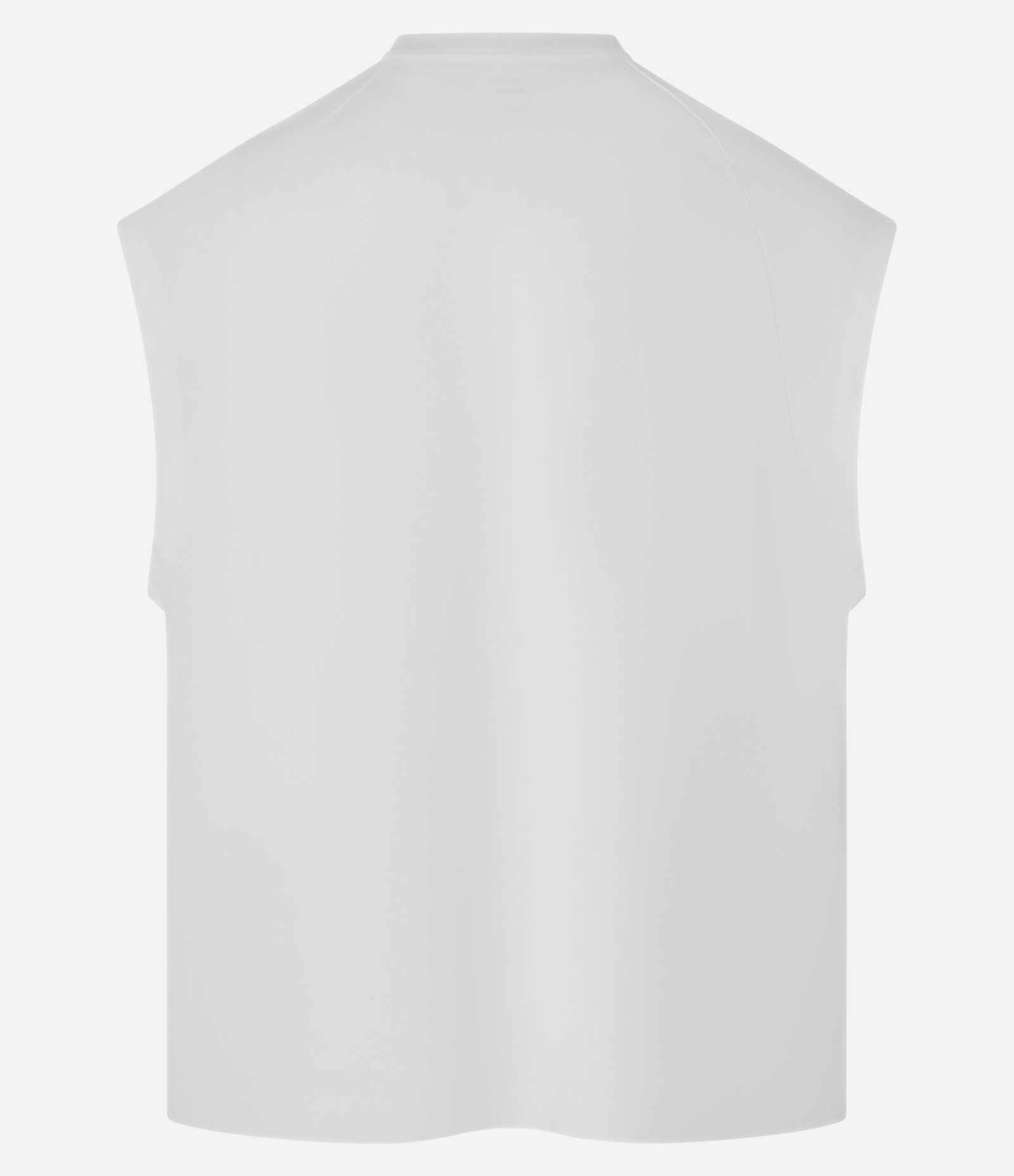 Regata Boxy em Malhão com Gola Raglan Branco 5