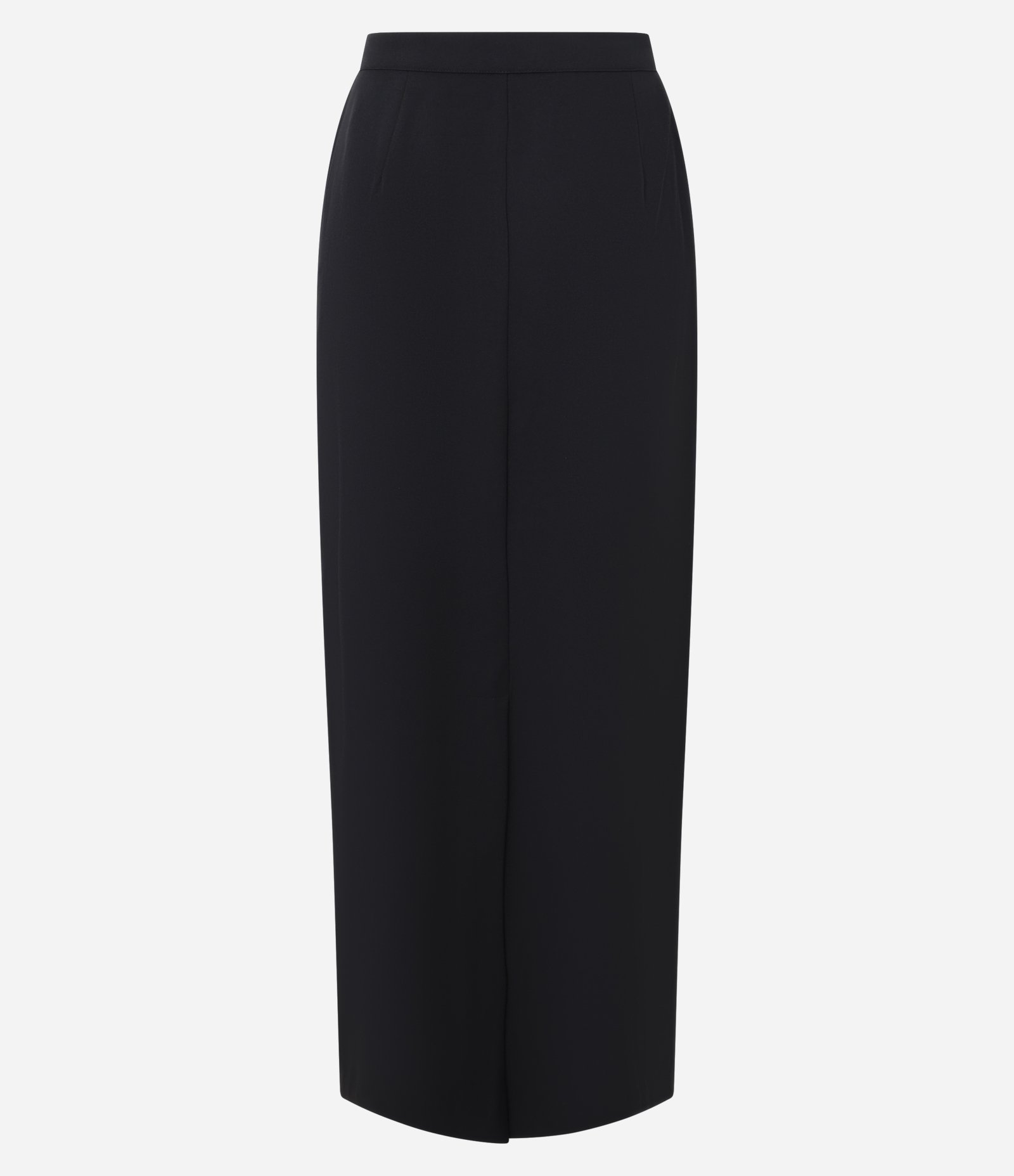 Saia Lápis Midi Alfaiatada com Transpasse no Cós e Pences Preto 6